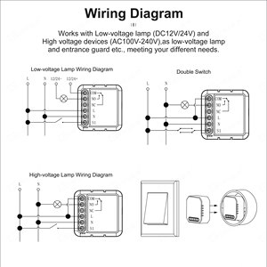 GIRIER Module de commutation WiFi Contact sec Smart Home DIY Breaker Relay 5A DC 12/24V AC 100-240V Supports Alexa <span class=keywords><strong>Google</strong></span> Home <span class=keywords><strong>Assistant</strong></span> - Product Image 3