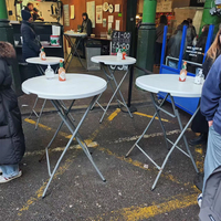 Table de bar moderne portable en HDPE avec structure en fer, blanche, pliable, pour banquets, mariages, parcs, événements en plein air, vente en gros d'usine, Mesas Para Eventos