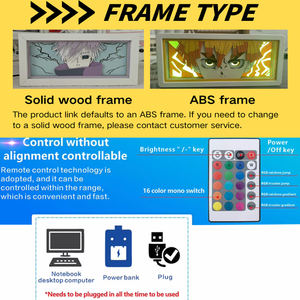 Anime-thema papier snijwerk lamp met afstandsbediening, één kleur, Aanval op Titan Eren, voor decoratie - Product Image 5