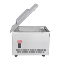 Machine d'emballage sous vide automatique avec couvercle en verre transparent, machine d'emballage sous film, machine d'emballage sous vide pour aliments et poissons