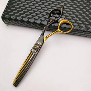 Tijeras para adelgazar el cabello Ke3 de 6 pulgadas, tijeras profesionales de acero inoxidable con punta roma y mango largo para cortar el cabello - Product Image 1