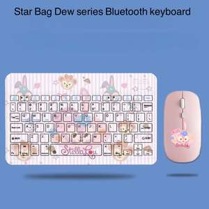 Mini mince pour <span class=keywords><strong>clavier</strong></span> de charge Bluetooth peint sans fil pour Lenovo pour <span class=keywords><strong>Apple</strong></span> iPad pour Huawei M6 tablette téléphone muet - Product Image 5