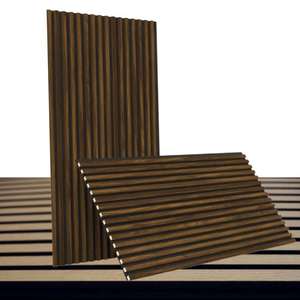 Panneaux muraux insonorisants Akupanel en bois à lattes, best-seller, haute <span class=keywords><strong>efficacité</strong></span>, isolation <span class=keywords><strong>acoustique</strong></span>, absorption <span class=keywords><strong>acoustique</strong></span> - Product Image 2