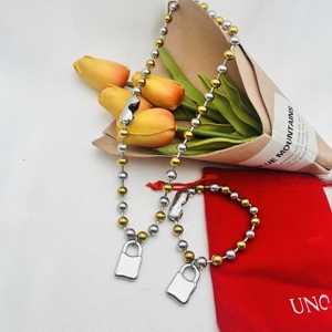 Collar con Colgante <span class=keywords><strong>de</strong></span> Cuentas Coloridas con Cierre <span class=keywords><strong>de</strong></span> Corazón AB Ask Catalog, Acero Inoxidable, Unisex, Chapado en Oro <span class=keywords><strong>uno</strong></span> <span class=keywords><strong>De</strong></span> <span class=keywords><strong>50</strong></span>, Joyería al por Mayor - Product Image 4