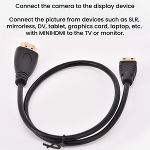 Câble <span class=keywords><strong>Mini</strong></span> <span class=keywords><strong>HDMI</strong></span> vers <span class=keywords><strong>HDMI</strong></span> plaqué or pour moniteur, tablette, caméra, écran HDTV, projection, câble <span class=keywords><strong>Mini</strong></span> HDTV vers <span class=keywords><strong>HDMI</strong></span> 2.0 - Product Image 3