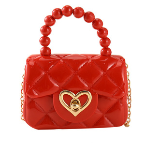 Sacs à main miniatures pour femmes, nouvelle mode, en gros, sacs en PVC pour enfants avec chaîne simple, style bonbon - Product Image 5