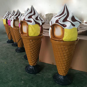 Décoration <span class=keywords><strong>de</strong></span> magasin / Poubelle en fibre <span class=keywords><strong>de</strong></span> verre en forme <span class=keywords><strong>de</strong></span> cornet <span class=keywords><strong>de</strong></span> glace, décoration publicitaire, décorations <span class=keywords><strong>de</strong></span> cornets <span class=keywords><strong>de</strong></span> glace - Product Image 4