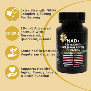 NAD+ Advanced Longevity Capsules 18-in-1 Formula with Fisetin, Resveratrol & Quercetin Cellular Repair & DNA Defense <b>Supplement</b> - Product Image 2