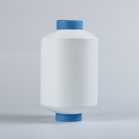 Fil de polyester 100% DTY 150/36 entièrement mat blanc, fil torsadé, écologique, haute ténacité, tricot, tissage, brut, 150d 36F