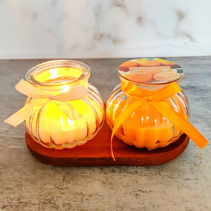Bougie d'Halloween en cire de soja sans fumée, parfumée, en forme de coupe citrouille, pour aromathérapie, souvenir, DIY, bougie en cire végétale personnalisée - Product Image 1