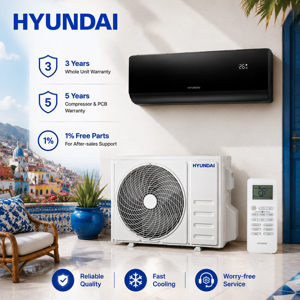 Climatiseur mural split 7000 BTU à fréquence fixe, pompe à chaleur R32 220V 50Hz 1P, économie d'énergie pour pièce, fonctionnement à fréquence fixe - Product Image 5