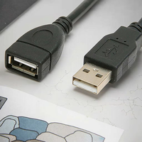 Câble d'extension USB 2.0 mâle-femelle de 0,8 m, 1,0 m, 1,5 m, charge rapide 5A, blindage tressé PVC/Nylon, certifié CE
