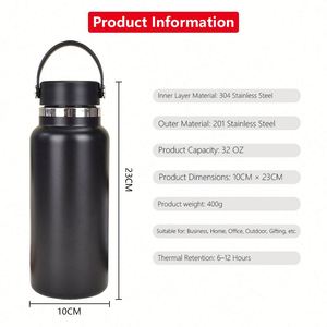 <b>Large</b> Capacity 32oz Stainless Steel Vacuum Insulated Tumbler Flask Modern Water Bottle Travel Thermal <b>Cup</b> for Outdoor Use Gift - Product Image 3