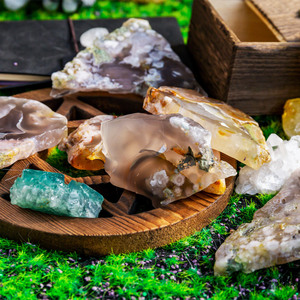 Tinh Thể Địa Lý Nat Nóng Đá Chữa Bệnh Hoa Đá Mã Não Tinh Thể Lát Tinh Thể Tinh Thần Tấm - Product Image 3