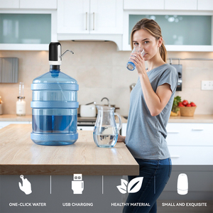 Mini botella automática eléctrica, bomba dispensadora <span class=keywords><strong>de</strong></span> <span class=keywords><strong>agua</strong></span> fría portátil, <span class=keywords><strong>dispensador</strong></span> <span class=keywords><strong>de</strong></span> <span class=keywords><strong>agua</strong></span> independiente inalámbrico - Product Image 4