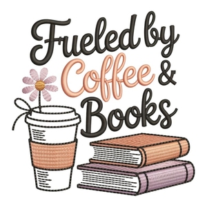 Plus de 100 motifs de broderie en faux fil inspirés du café, livre de transfert DTF, motifs littéraires, transfert thermique DTF, thème de lecteur - Product Image 1