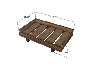 モダンファッションDIY犬用ベッドプラン快適耐久性のある折りたたみ式ペットケージイージービルド木工プラスチック/ゴムスペース節約 - Product Image 2