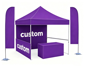 Structure pliante personnalisée 10x10 en aluminium, imperméable, résistante aux UV, ignifuge, en tissu Oxford, pour événements extérieurs, fêtes, salons professionnels - Product Image 1