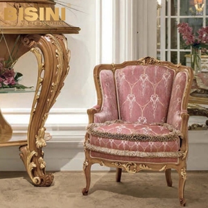 Style <span class=keywords><strong>Baroque</strong></span> Français Traditionnel Palais Royal Princesse Villa En Bois Sculpté Rose Canapé Armsofa Maison Salon Rosy <span class=keywords><strong>Fauteuil</strong></span> - Product Image 4