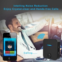 Adaptateur audio 2 en 1 5.4 TX RX émetteur-récepteur avec fonction d'appel micro, dongle audio AUX 3,5 mm pour voiture, téléviseur, haut-parleur