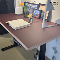 Bureau électrique réglable en hauteur NORYA, design moderne et basique, en HPL, pour le bureau, le gaming, l'étude, les ordinateurs, les bureaux, le mobilier de bureau