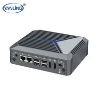 Mini PC industriel sans ventilateur Intel N150, double LAN Gigabit, 2 ports COM RS232/485, 8 ports USB, affichage 4K, SSD M.2 pour l'Edge Computing