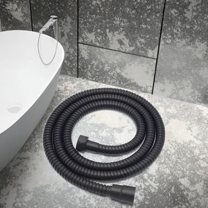 Tuyau de <span class=keywords><strong>douche</strong></span> Yowin en acier inoxydable <span class=keywords><strong>noir</strong></span> de haute qualité, longueur 1,5 m, durable, antirouille, tuyau de remplacement pour salle de bain - Product Image 5