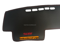 Housse de tableau de bord de voiture en cuir de luxe Luerman avec protection et décoration, ajustement universel pour Toyota Surf