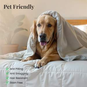 Box Stitches Microfiber Filling Down Alternative Comfortable Piping <strong>Duvet</strong> for Home - Product Image 5