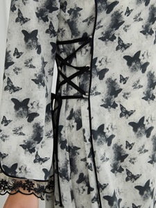 Robe longue modeste pour femmes musulmanes, en polyester de luxe, à motifs floraux brodés, style moyen-oriental, abaya, robe bohème - Product Image 6