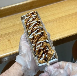 Thực phẩm an toàn ngọt xử lý bao bì Waffle dính hộp lấy đi Pancake hộp biểu tượng tùy chỉnh nướng bánh quế Khay giấy Hàn Quốc thực phẩm hộp 25cm - Product Image 2