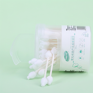 Tête de <span class=keywords><strong>gourde</strong></span> stérile jetable coton-tige bâton de papier doux coton-tige pour bébé en coton de haute qualité - Product Image 3