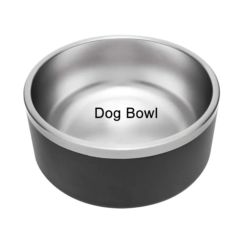 Wholesale Large 64 oz 42oz Dog Bowl Stainless Steel Pet Bowls Food Feeder Powder Coat Metal Thermo Bowls for Dog with Logo