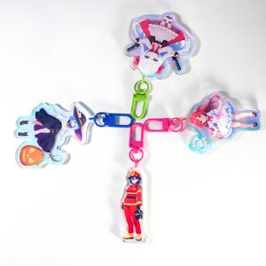 Diseño conjunto Hanxin KOL en el modo directamente de la Comisión del fabricante cooperación llavero de animación acrílico personalizado