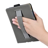 Casing Kulit PU dengan Tali Pegangan dan Cetakan Sutra untuk Kindle Paperwhite 1/2/3/4 2012/2013/2015/2018