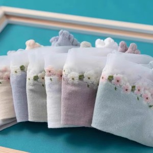 Floral Print Ankle <b>Socks</b> Women Thin Invisible Boat <b>Socks</b> Sweat Absorbent Spring Summer Casual Wear - Product Image 4