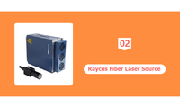 Machine de marquage laser à fibre optique de type split avec source laser Raycus Max IPG, précision de 0,003 mm pour le marquage du métal et du plastique