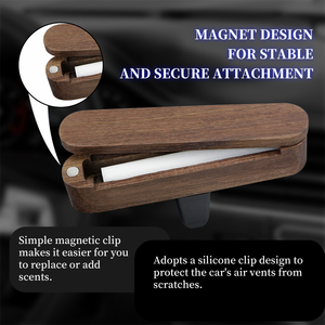 Modern Wooden Car Air Freshener Vent Clip <strong>Walnut</strong> Cologne Men'S Perfume Mini Perfumes, Originales <strong>Essential</strong> <strong>Oil</strong> Car Accessories - Product Image 3