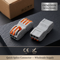 Connecteur de raccordement rapide ZHNL pour câblage électrique, borne compacte 2 ports 32A à insertion rapide pour câblage domestique et industriel