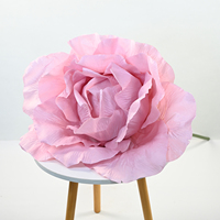 Rose artificielle géante en tissu mat de 65 cm, réutilisable, pour décoration de sol, toile de fond de mariage, décoration murale