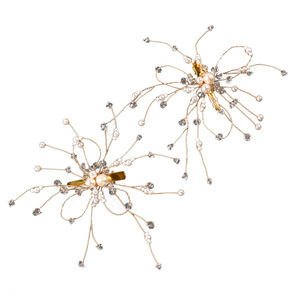 Nouvelle barrette en cristal avec perle blanche, style tendance, pour <span class=keywords><strong>cheveux</strong></span> courts, coiffure de <span class=keywords><strong>mariée</strong></span>, <span class=keywords><strong>accessoire</strong></span> de robe de <span class=keywords><strong>mariée</strong></span>, bijoux, accessoires de fête - Product Image 5