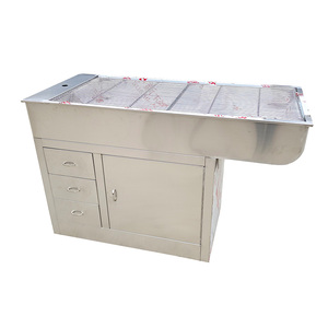 Mesa de Trabajo Veterinaria de Acero Inoxidable con Fregadero y Gabinete de Almacenamiento para Clínicas <span class=keywords><strong>Veterinarias</strong></span> - Product Image 1