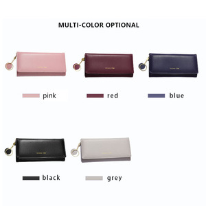Bolso de cuero largo para teléfono para mujer, Cartera de viaje con tres pliegues, tarjetero, billetera de mano - Product Image 6