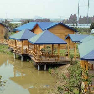 Cabane d'été en bois, structure en bois traité chimiquement, style traditionnel, pour le camping - Product Image 1