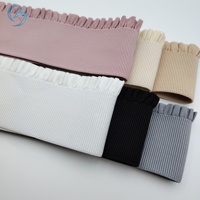 Bande de dentelle élastique à bord festonné de 6 cm, dentelle douce en nylon, dentelle tissée jacquard personnalisée, protection de l'environnement, bordure de dentelle pour bébé