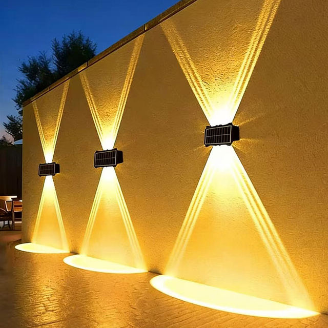 Hot-Selling IP65 Outdoor Waterproof LED Solar Wall Lamp Model Decoration ROHS Battery Solar Panel for Garden Lighting