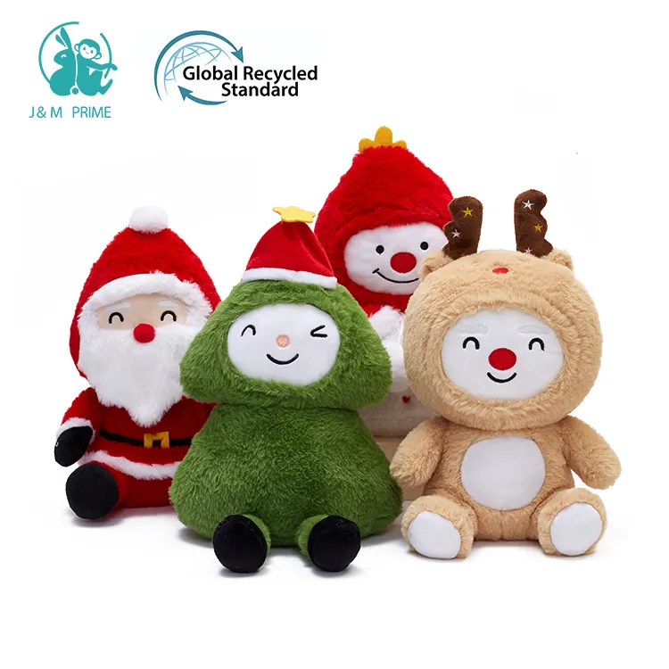 귀여운 사슴 산타 클로스 눈사람 어린이 박제 장식 순록 인형 크리스마스 동물 봉제 장난감