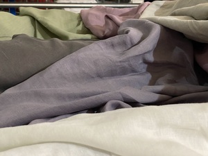 Teint réactif Écologique Stock Naturel <span class=keywords><strong>En</strong></span> <span class=keywords><strong>Lin</strong></span> Respirant <span class=keywords><strong>Tissu</strong></span> Grand Extra Large 280cm Lavé Rideau Literie - Product Image 4