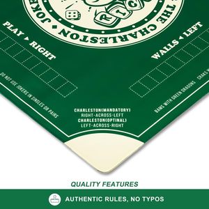 Juego de Mahjong automático de viaje portátil, alfombrilla silenciosa antideslizante, incluye bolsa de almacenamiento, tarjetas de Mahjong verdes 2025, decoración de fiesta, hecho en stock - Product Image 4