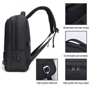 Sac à dos pour ordinateur portable de 15,6 pouces, étanche, avec port USB, vente en gros, sac à dos de voyage pour hommes, sac à dos d'école personnalisé - Product Image 2